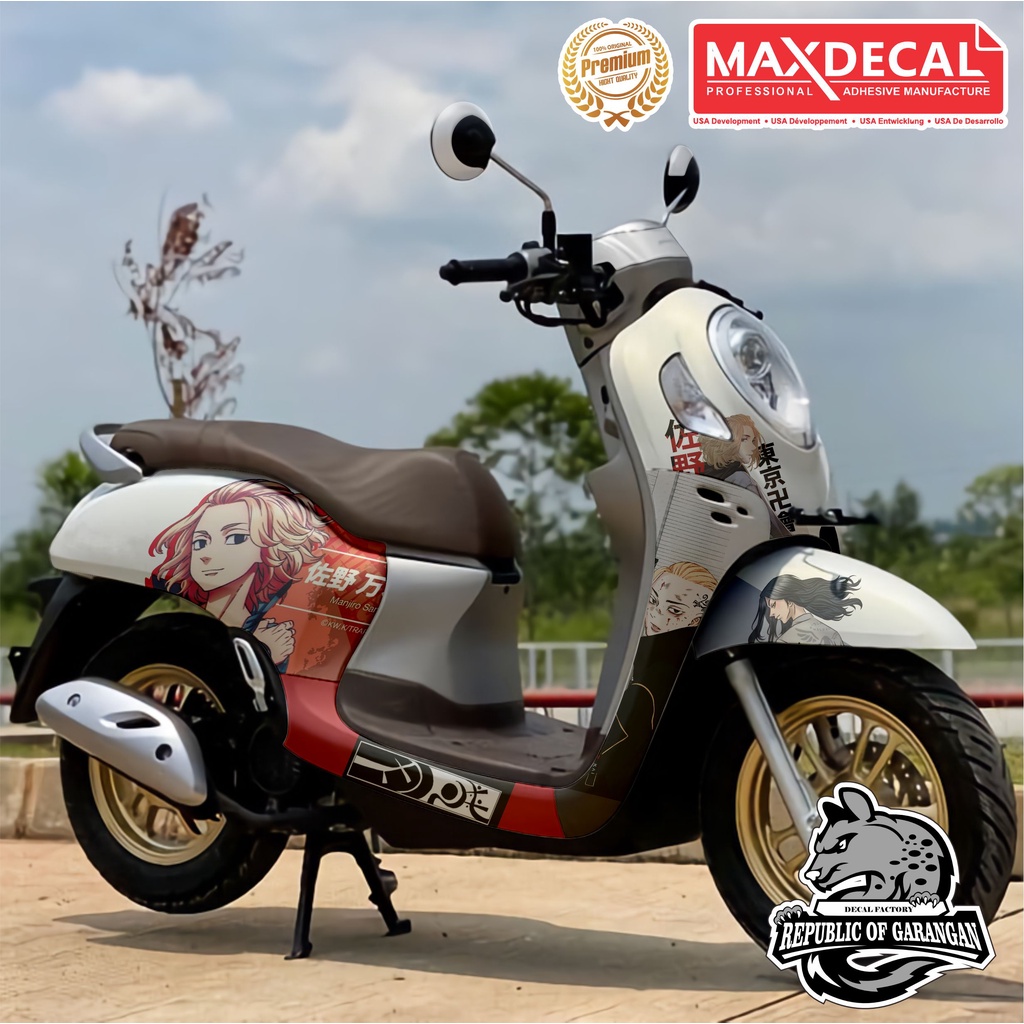 Jual sticker decal honda scoopy (premium quality) full body costum ...