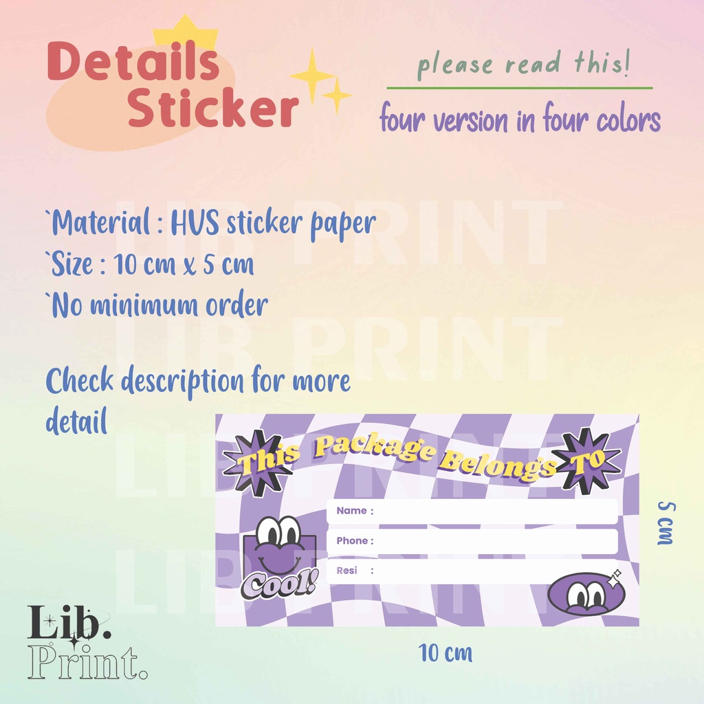 Jual STICKER RESI PENGIRIMAN / LABEL RESI PENGIRIMAN / AESTHETIC / CUTE ...