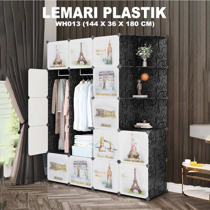 Jual Laris Unik Cod Lemari Pakaian Pintu Gantungan Baju Plastik