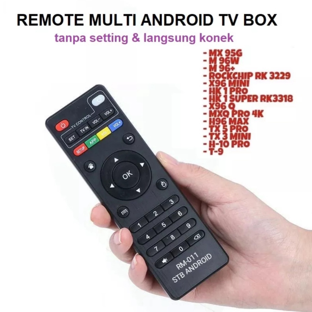 Jual Remot/Remote untuk X96 X96mini X96W Android TV Box Smart IR Remote Kontrol Tanpa Setting