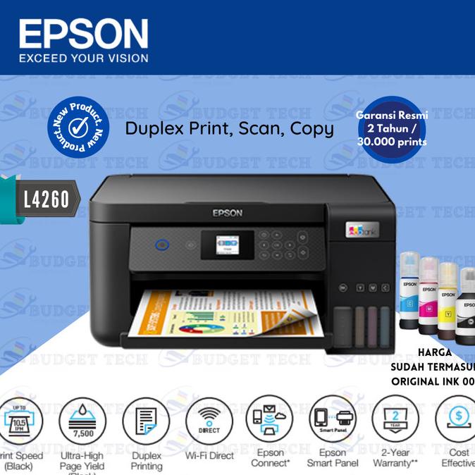 Jual Printer Epson Ecotank L4260 A4 Wi Fi Duplex All In One Pengganti L4160 Shopee Indonesia 4417