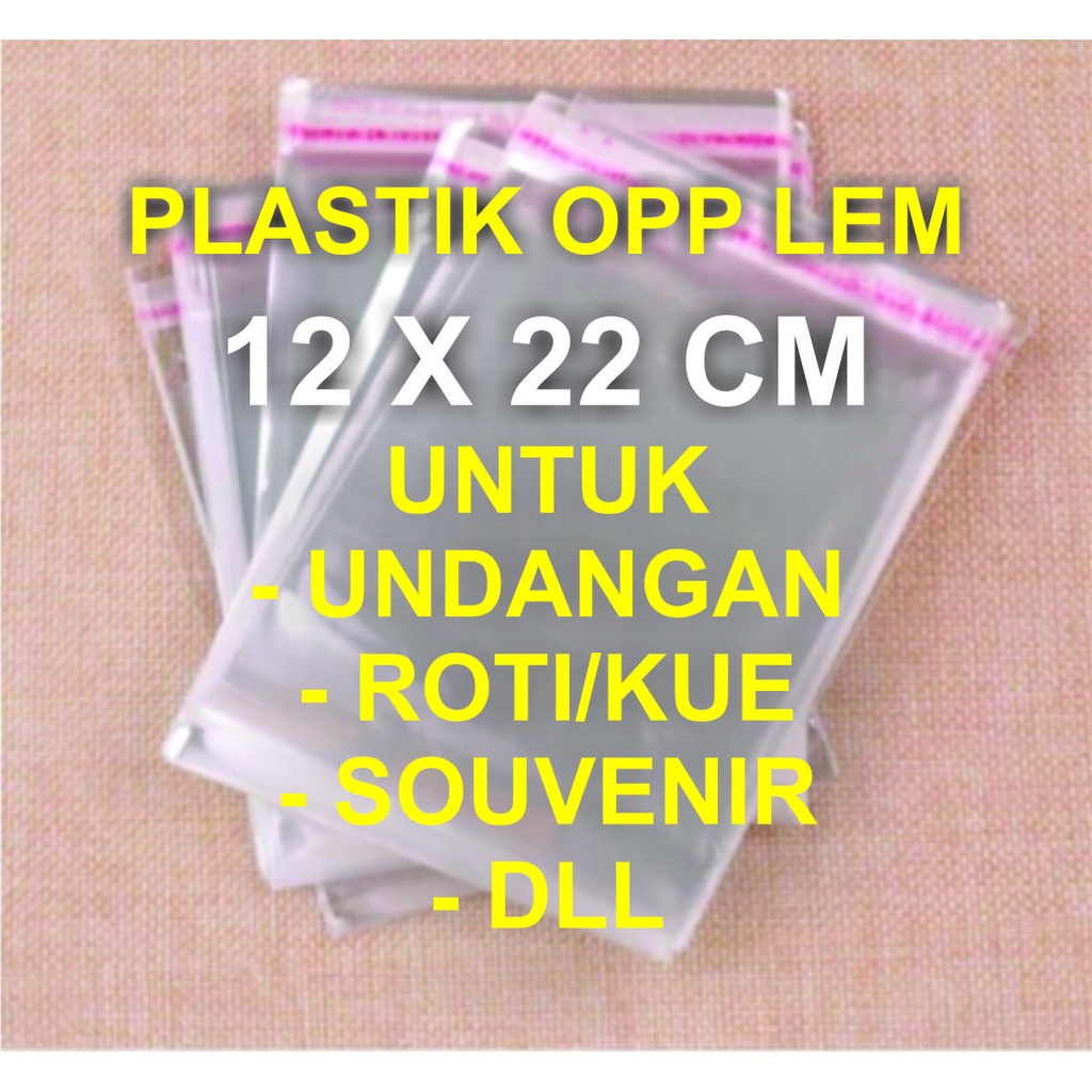 Jual Plastik Undangan OPP LEM 12x22 Cm | Shopee Indonesia