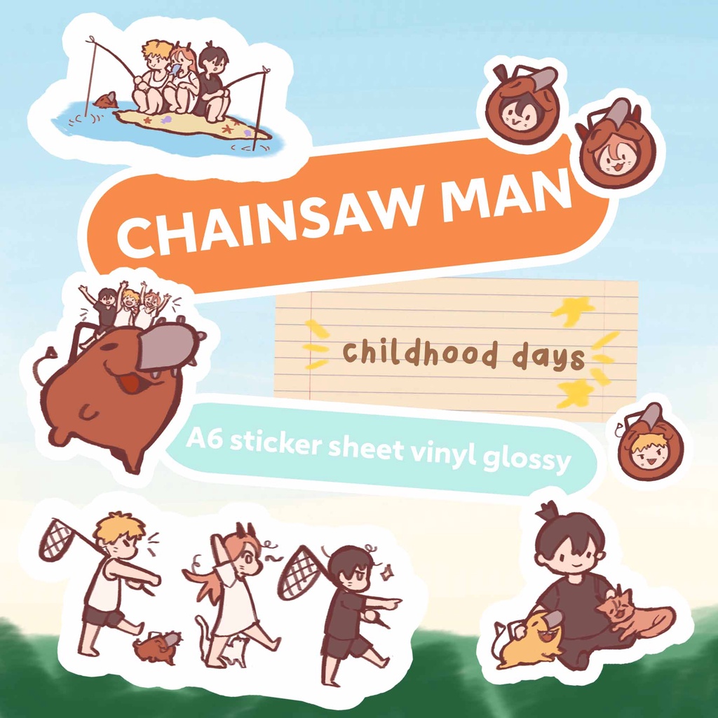 Jual Chainsaw Man CSM Sticker Sheet Fanmerch | Shopee Indonesia