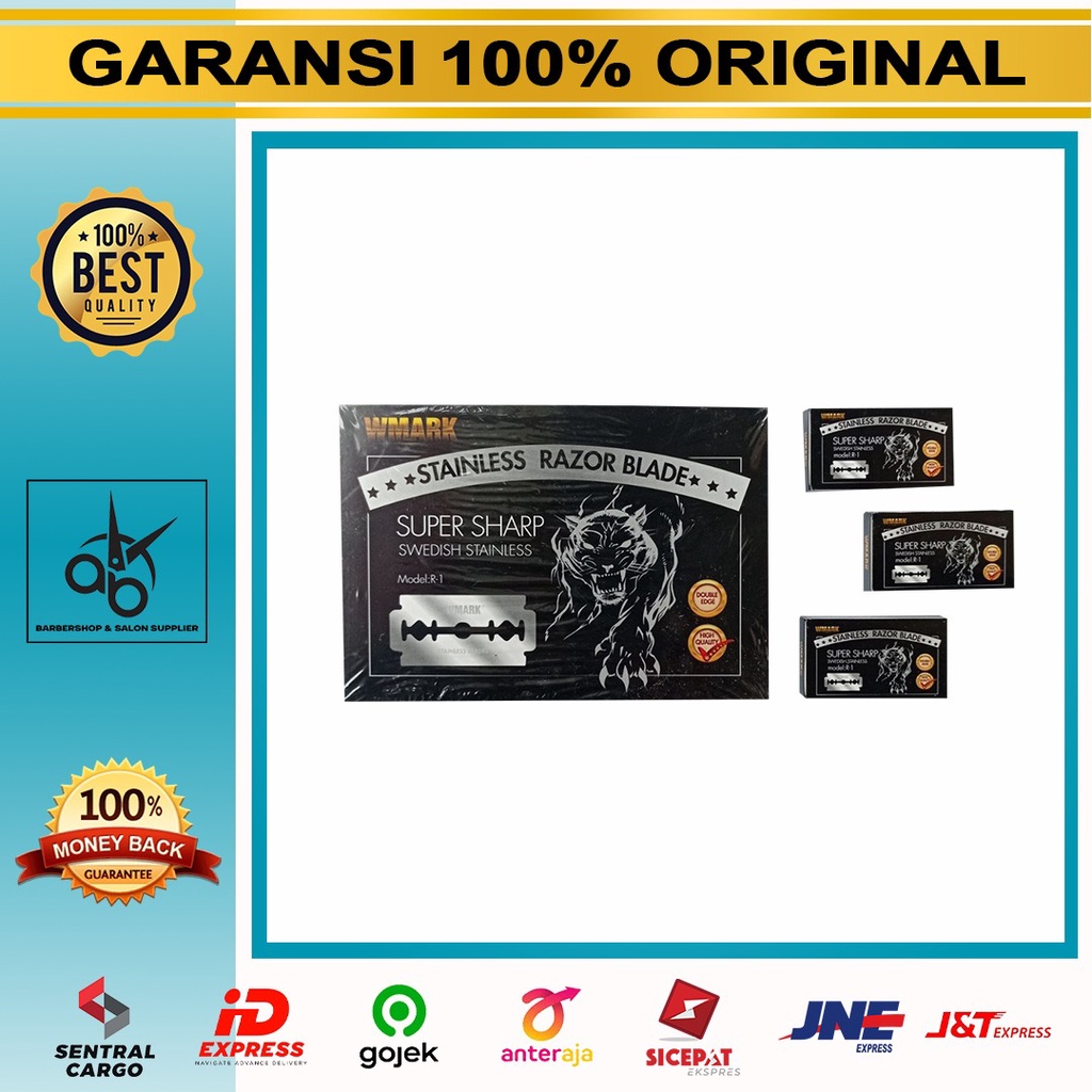 Jual Silet Wmark Satuan Stainless Razor Blade isi pisau cukur jenggot ...
