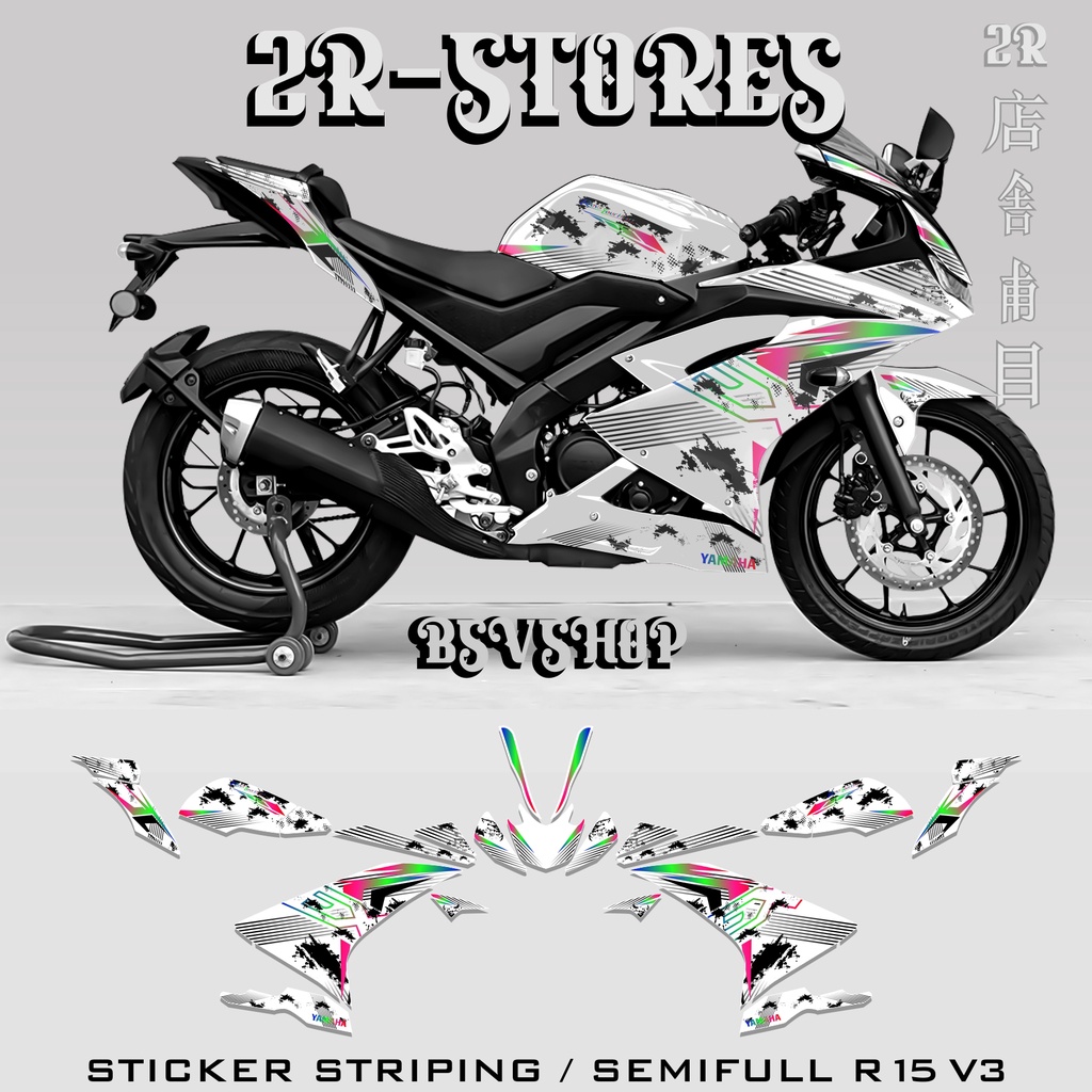Jual STRIPING YAMAHA R15 V3 /STIKER DECAL R15 V3 GRAFIS VARIASI EX ...
