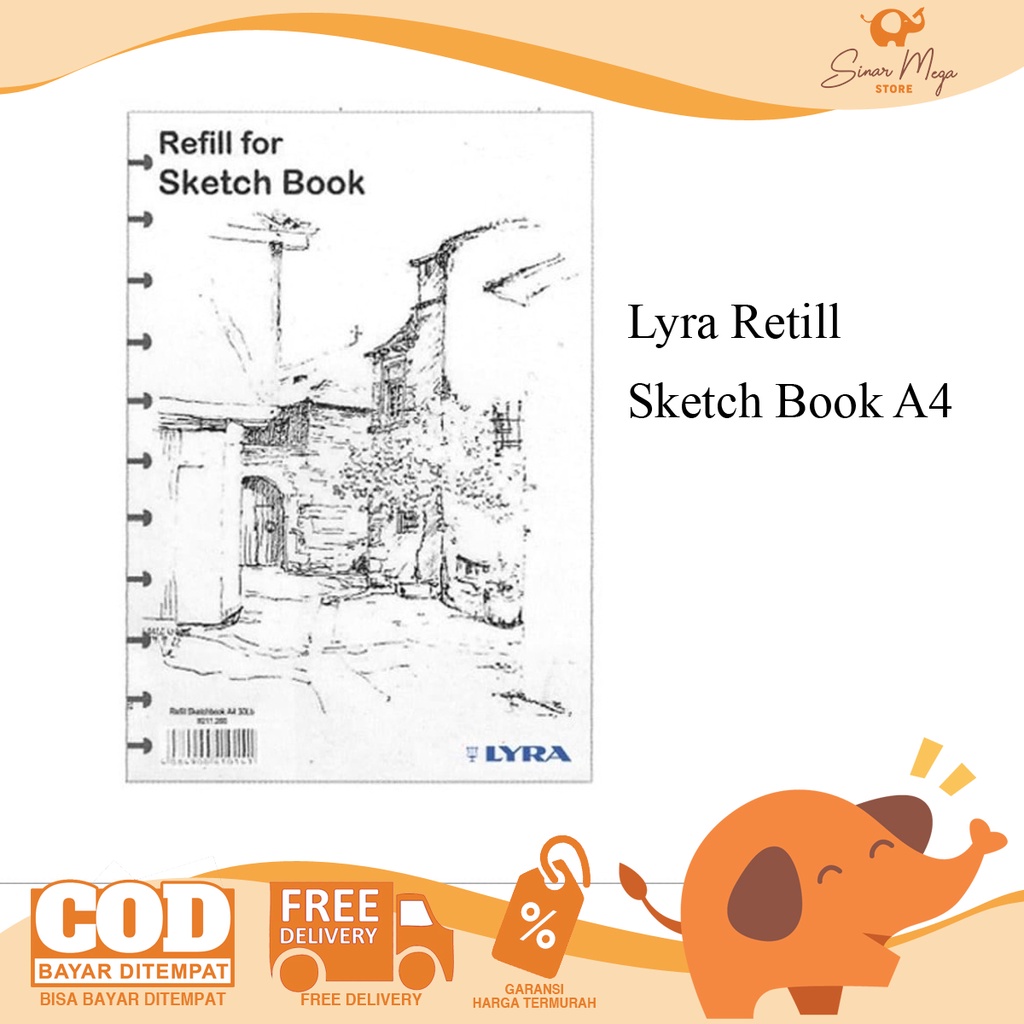 Lyra Sketch Book A4 30 LEMBAR /Sketchbook Buku Sketsa – SInar Mega Store