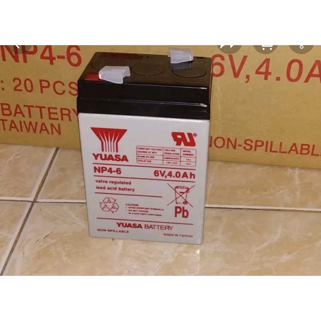 Jual Aki Yuasa 6v 4ah baterai kering aki kering VRLA YUASA Original