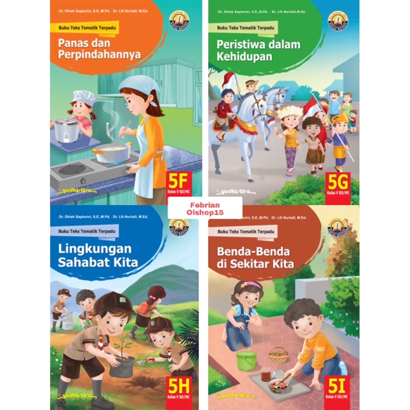 Jual BUKU TEMATIK TERPADU 5F 5G 5H 5I SD/MI KELAS 5 SEMESTER 2 REVISI ...