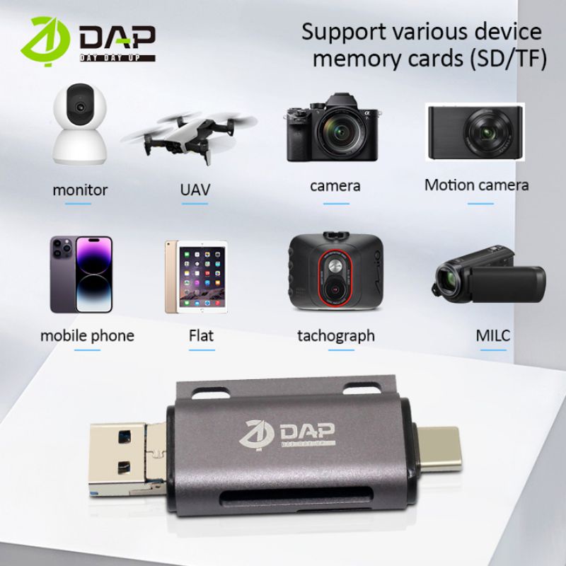 Jual DAP Card Reader Micro SD, SDHC, TF, SD, MMC D-CR02 | Shopee Indonesia