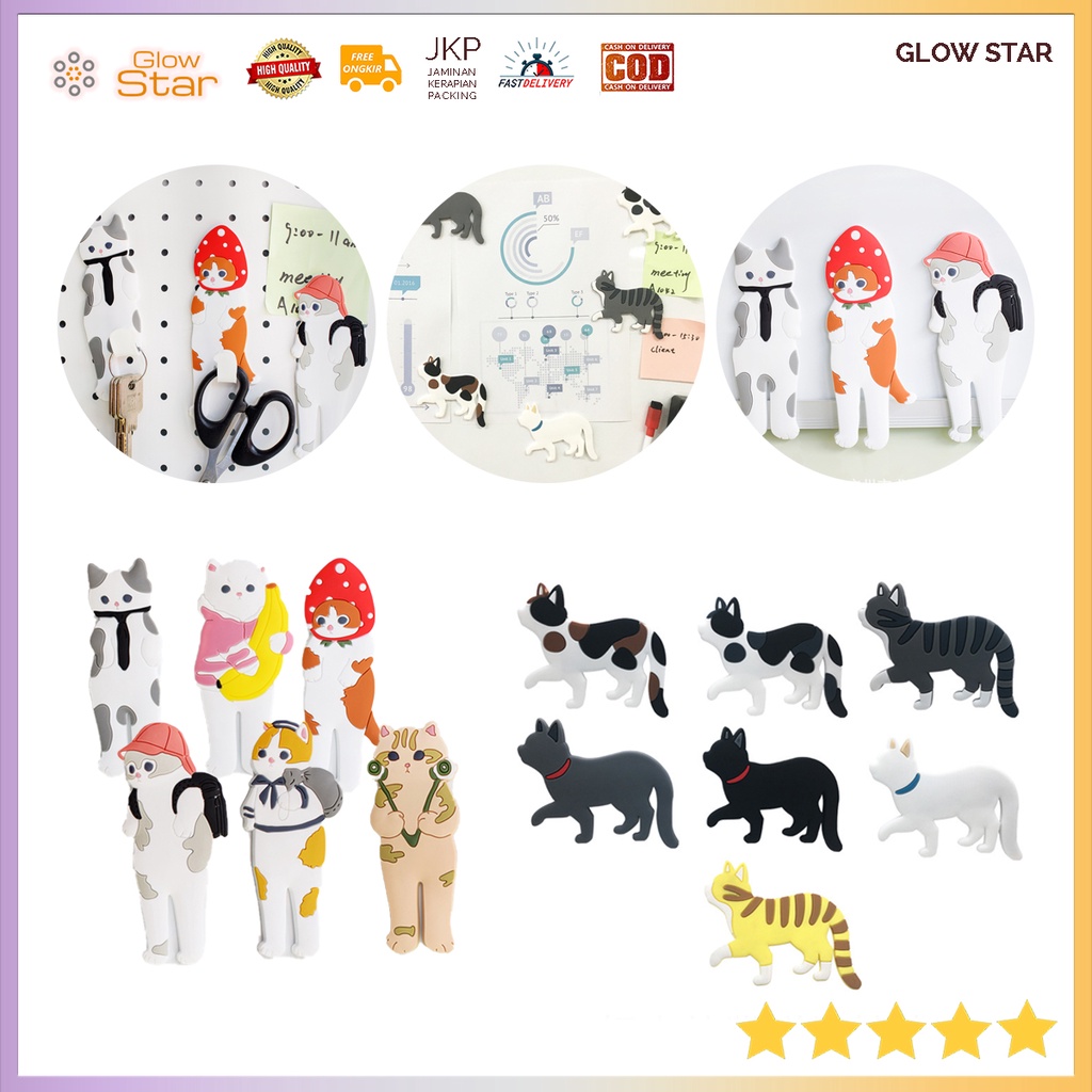 Jual MCAT Gantungan Lucu Magnet Bentuk Kucing Berjalan Bentuk Dekorasi ...