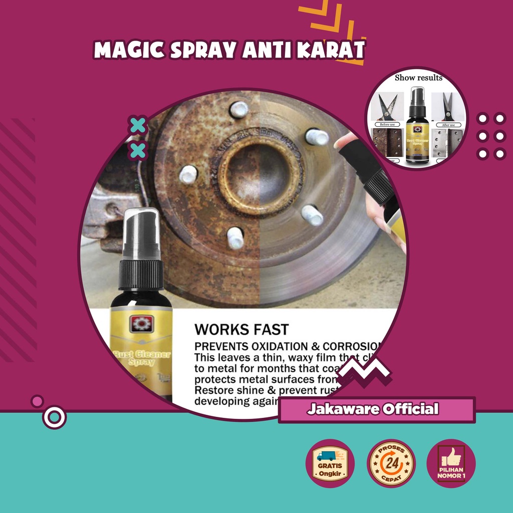 Jual Agard Magic Spray Anti Karat Rust Cleaner Multifunction 30 Ml Pembersih Penghilang Mesin