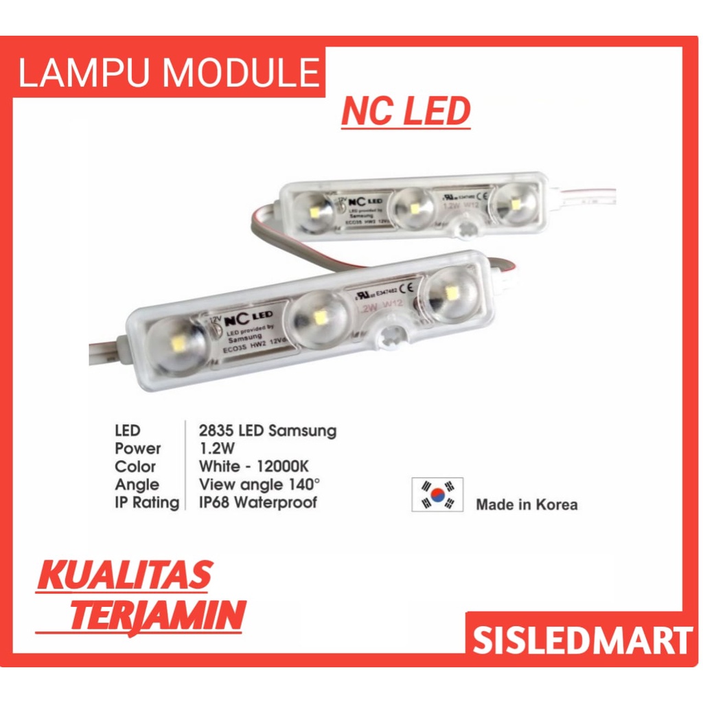 Jual LAMPU MODULE LED 3 MATA NC LED SAMSUNG 2835 DOVE 1.2W - ORIGINAL ...