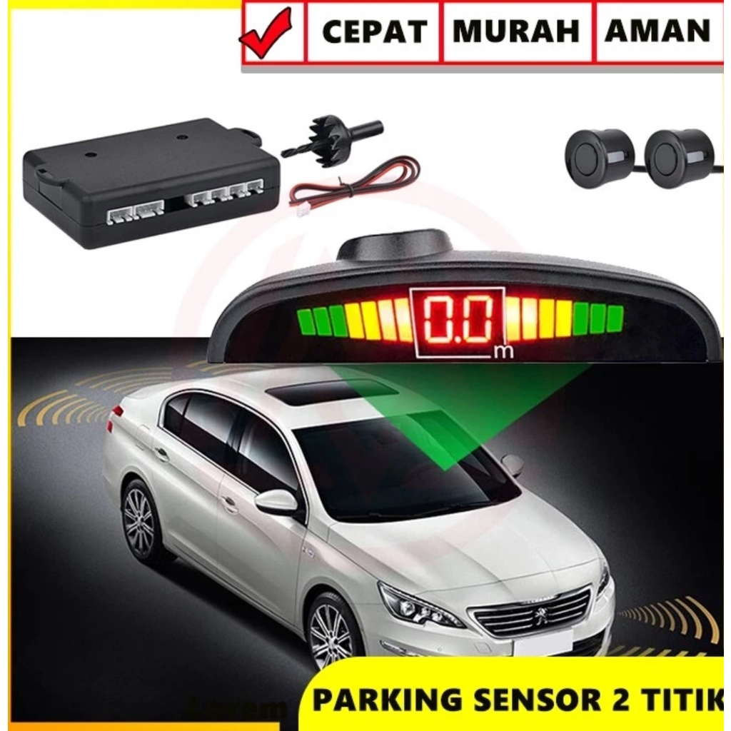 Jual SENSOR PARKIR MOBIL 2 TITIK UNIVERSAL / SENSOR PARKIR BELAKANG ...