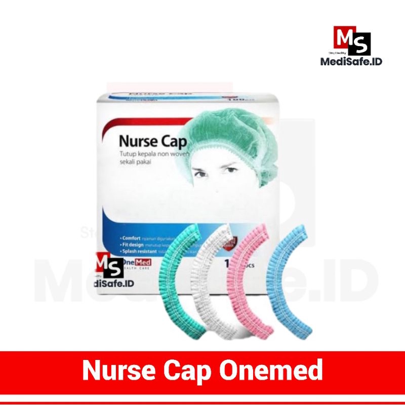 Jual Nurse Cap Topi Perawat Penutup Kepala Non Woven OneMed / Box ...