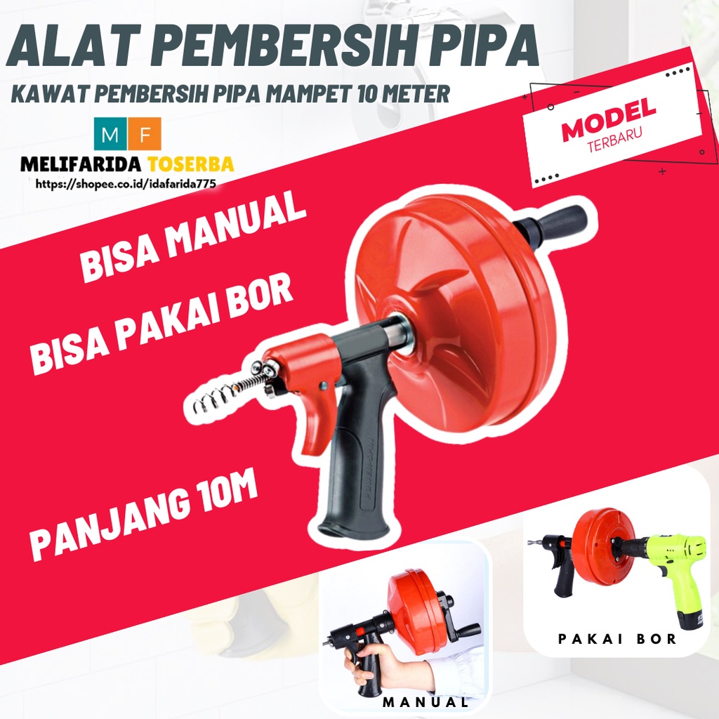 Jual Mesin Pembersih Pipa Electric Kawat Pipe Cleaner Dengan Adaptor