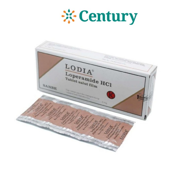 Jual LODIA 2 MG 1 STRIP 10 TABLET/LOPERAMIDE HCL/OBAT ANTI DIARE ...