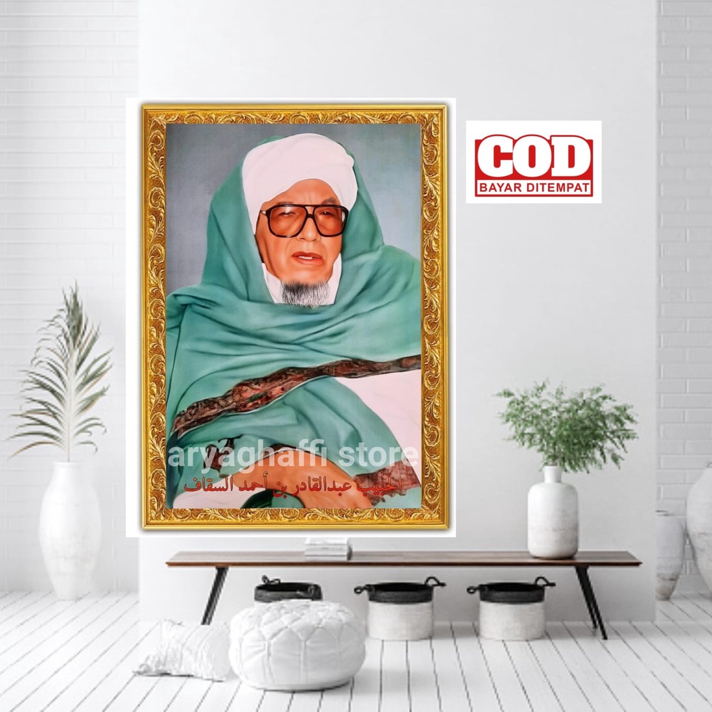 Jual Poster Bingkai Habib Abdul Qodir Bin Ahmad Assegaf Foto Poster