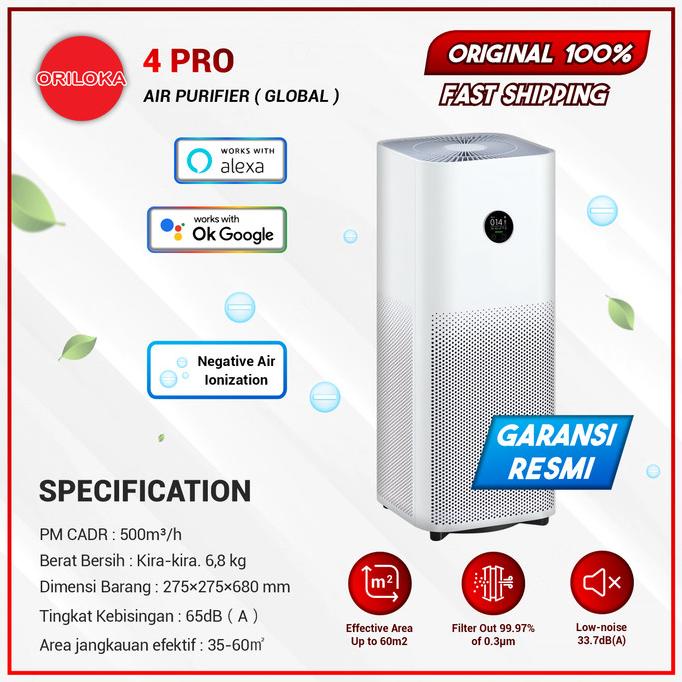 Jual XIAOMI MI SMART AIR PURIFIER 4 PRO - GARANSI RESMI | Shopee Indonesia