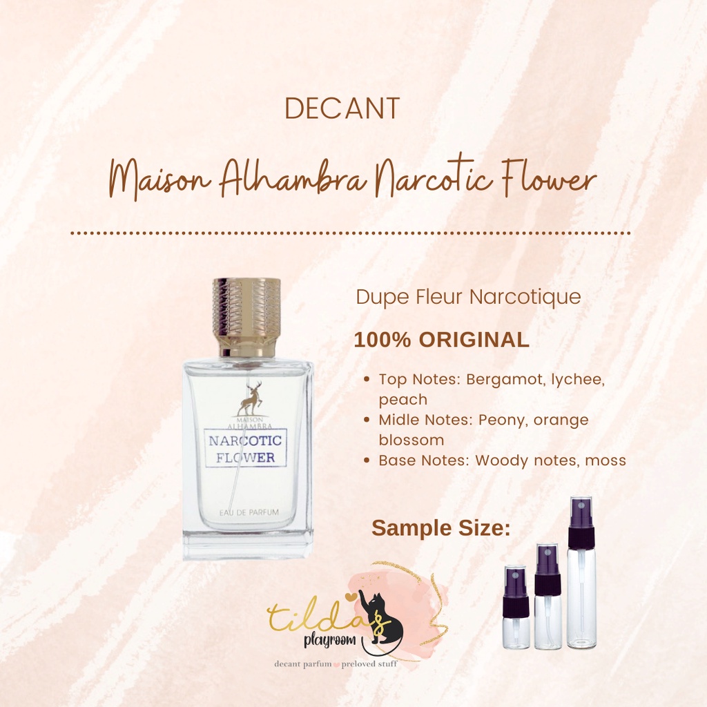 Jual Decant Maison Alhambra Narcotic Flower | Shopee Indonesia