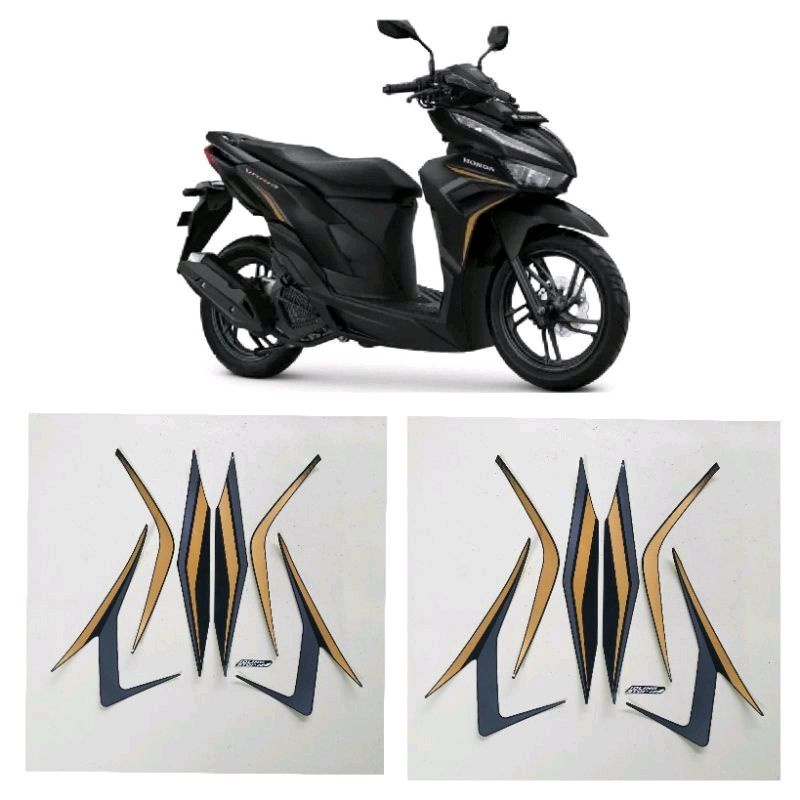 Jual Stiker Striping Lis Body Motor Honda Vario Iss 125 2022 Hitam