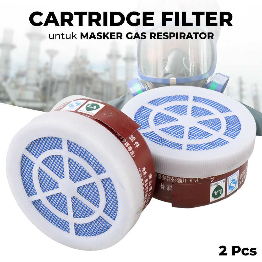 Jual Cartridge Filter untuk Masker Gas Respirator Powercom Penyaring ...
