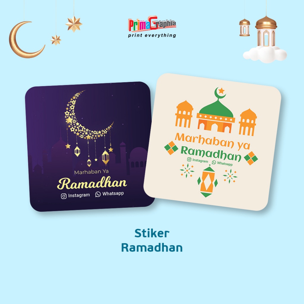 Jual Cetak Stiker Ramadan Kotak Custom Desain Template | Shopee Indonesia