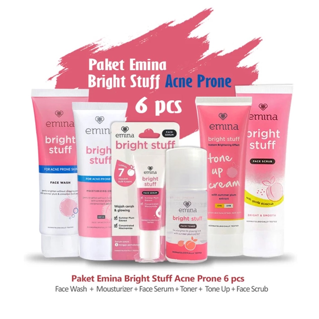 Jual Paket Lengkap Skincare Emina Bright Stuff / Bright Stuff Acne ...