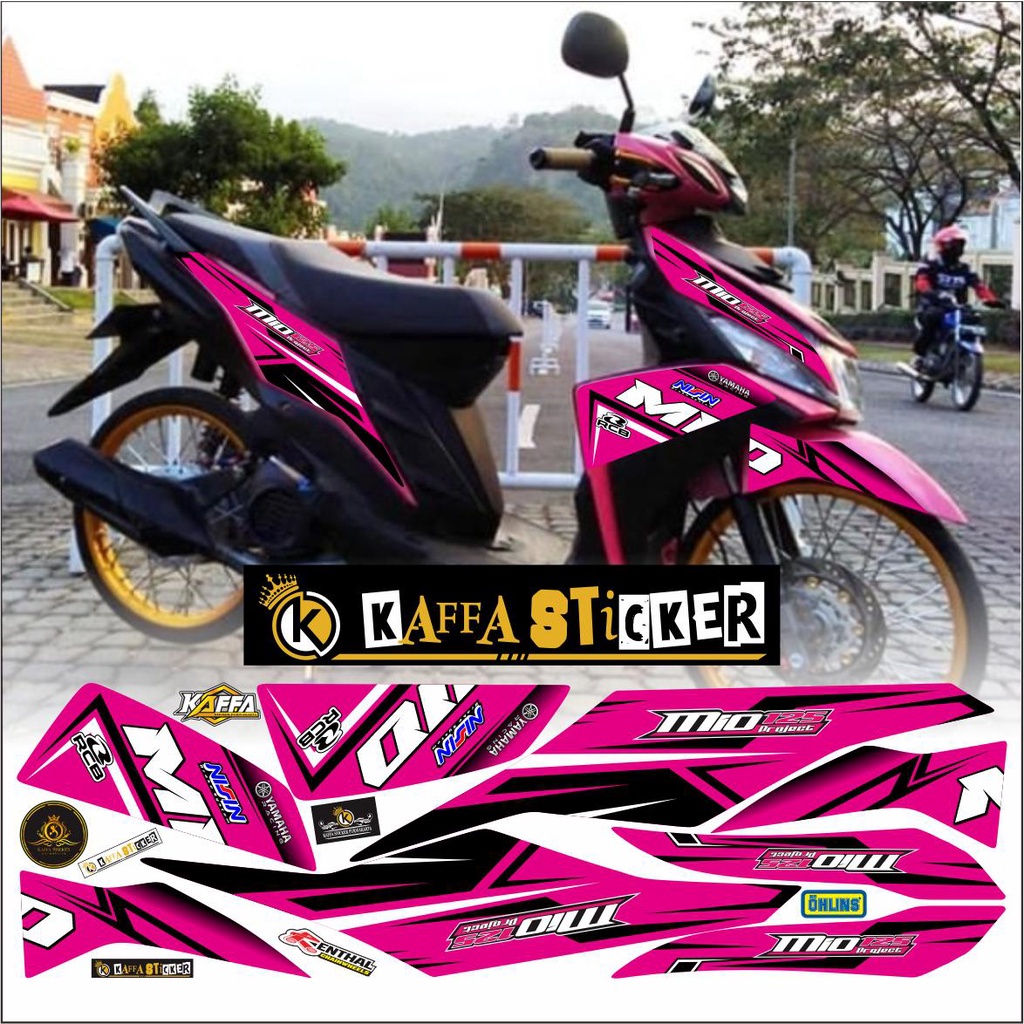 Jual Stiker Mio M3/Z Decal Striping Mio M3/Z Premium Racing Polet Pink ...