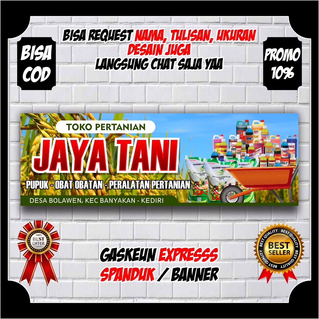 Jual spanduk banner toko tani spanduk toko kelontong spanduk custom