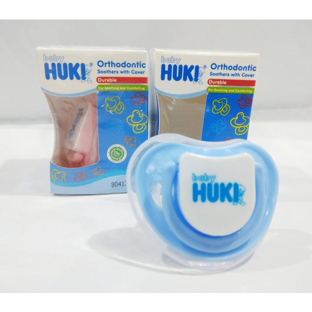 Jual Baby Huki Empeng Bayi Orthodontic Soother with Cover - isi 1 ...