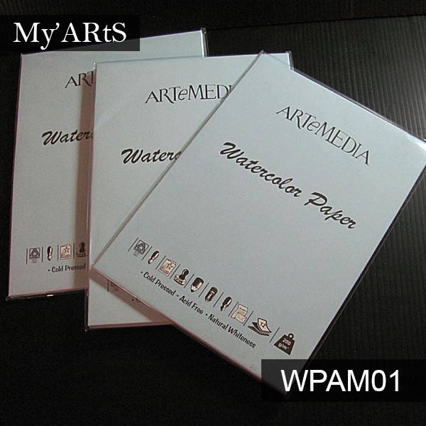 Jual Artemedia Watercolor Paper A6 200gsm 12 Lembar Kertas Gambar Lukis Sketch Cat Air Myarts 8056