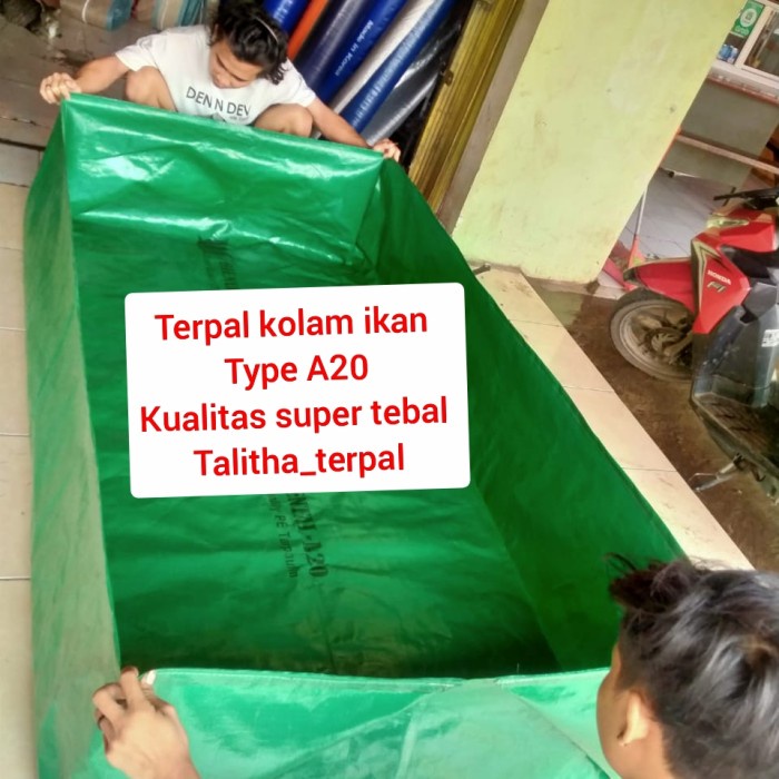 Jual Terpal Kolam Ikan Type A Ukuran P Cm L Cm T Cm Shopee Indonesia