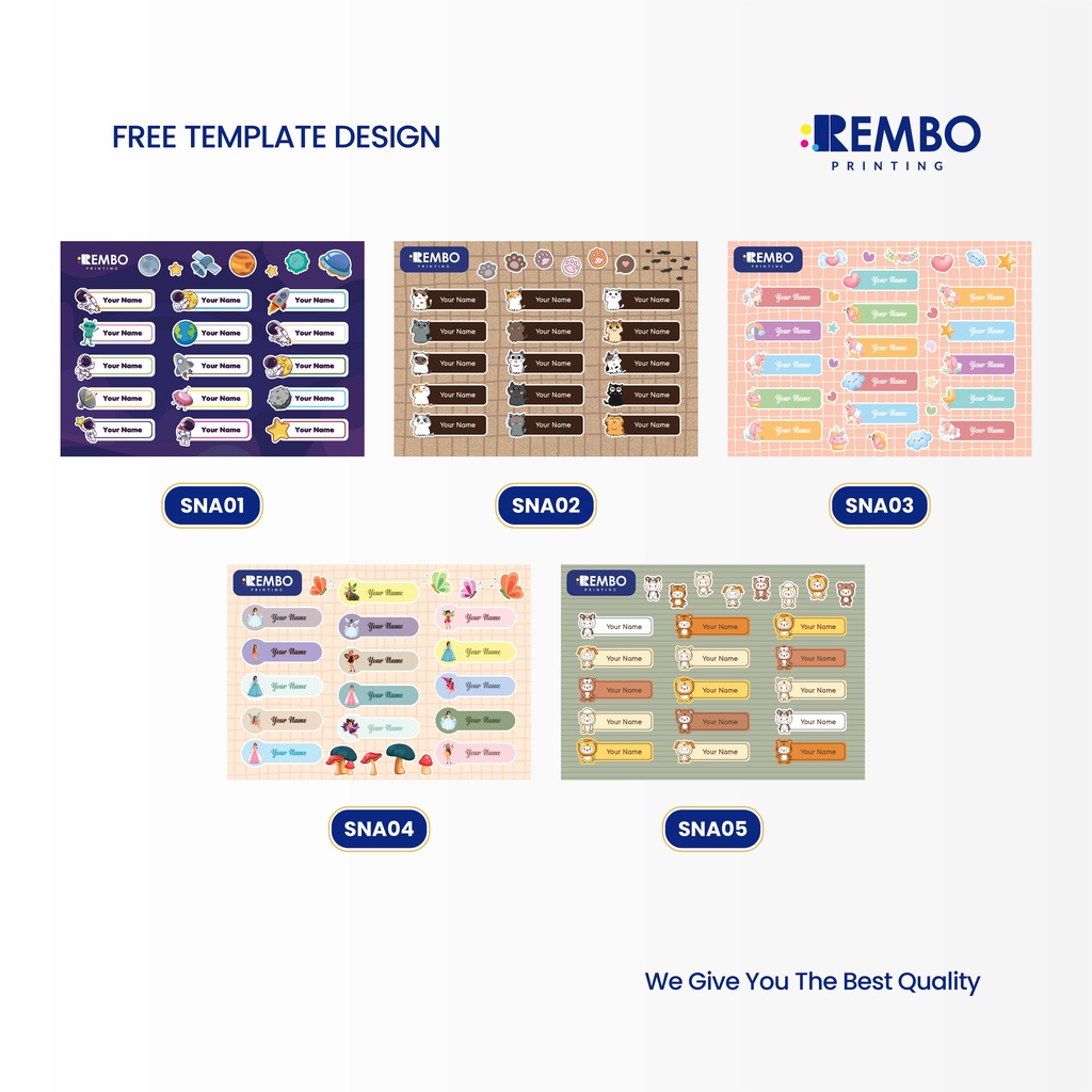 Jual STICKER NAMA ESTETIK / STIKER LABEL NAMA A5 / STIKER UNIK / STIKER ...