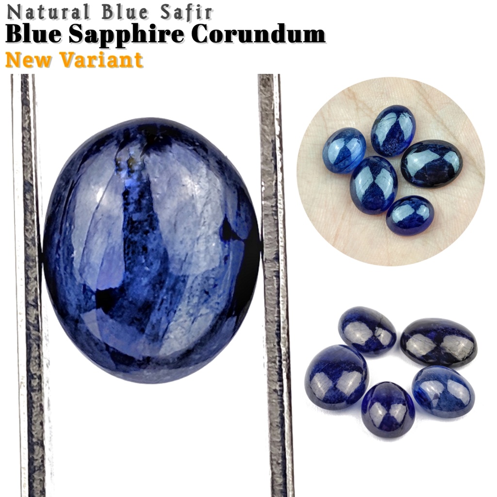 Jual Natural Blue Sapphire Corundum Blue Safir Shopee Indonesia