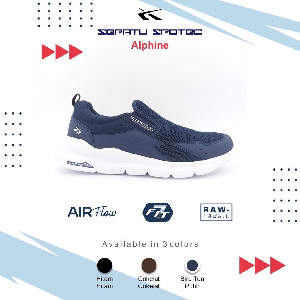 Jual SPOTEC Sepatu Walking ALPINE Biru Tua - Putih (Sz.43-45) | Shopee ...