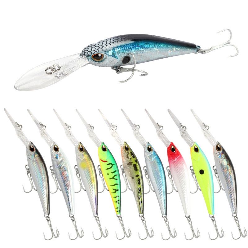 Jual Umpan Casting Trolling Ultralight Minnow Floating Lidah Panjang ...