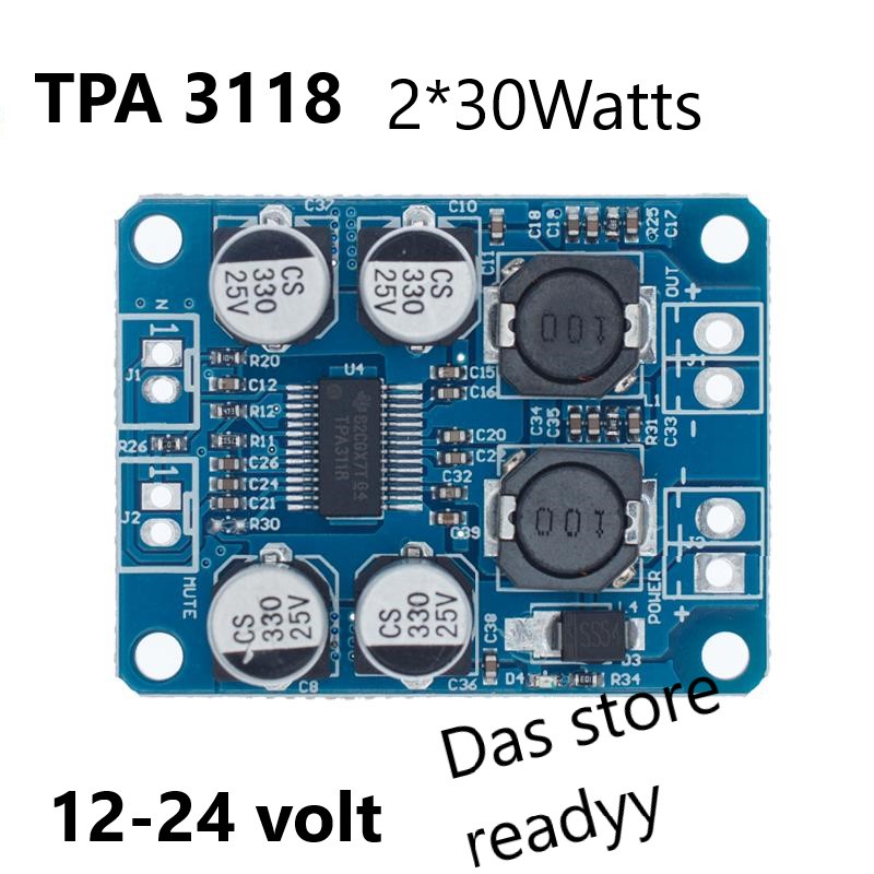 Jual TPA 3118 PBTL mono digital power amplifier board class D 1x60W 12v ...