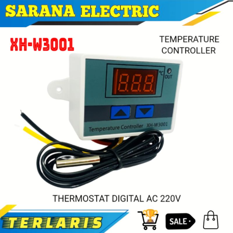 Jual XHW3001 THERMOSTAT DIGITAL XH W3001 XHW3001 220V 10A 1500WATT