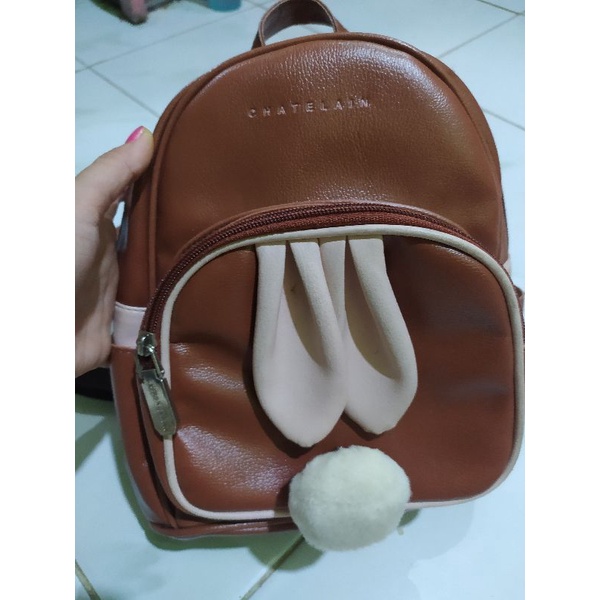 Jual tas ransel chatelain milk Teddy hitam dan coklat | Shopee Indonesia