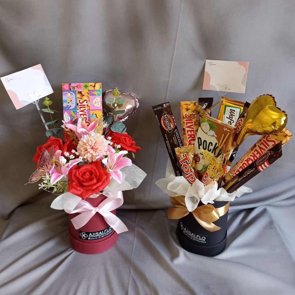 Jual Bloom box Valentine bunga, coklat, Hadiah, Gift, Hari ibu, birthday -  Green - Kota Tangerang Selatan - Lianafashion