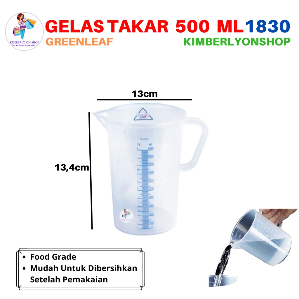 Jual Gelas Takar Ukur Ml Green Leaf Shopee Indonesia