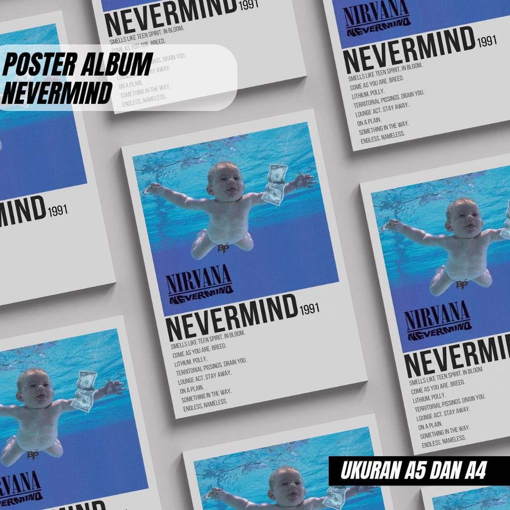 Jual Poster Cover Album Nevermind Nirvana / Album nevermind nirvana