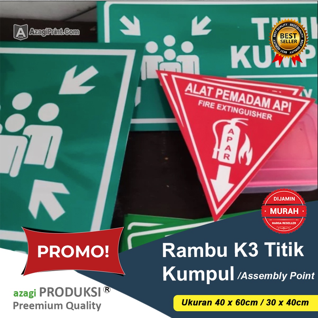 Jual Cetak Rambu Titik Kumpul (Assembly Point) Ukuran 30 x 40 Cm/40 x ...