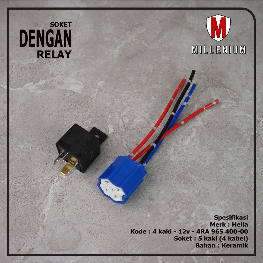 Jual Socket Cable Relay Ceramic / Soket Relay Keramik Relay BOSCH