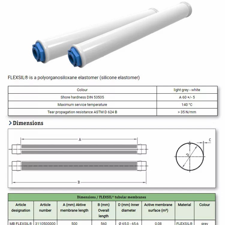 Jual Diffuser tube OTT Germany OTD1000 Unitube Membran Aerasi Kolam KOi ...
