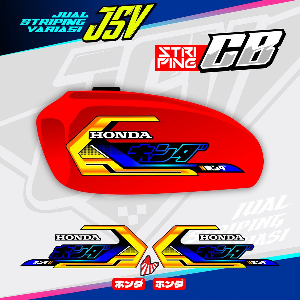 Jual Stiker Striping Honda Cb Cb Variasi Honda Gank Sticker List Variasi Cb Glatik