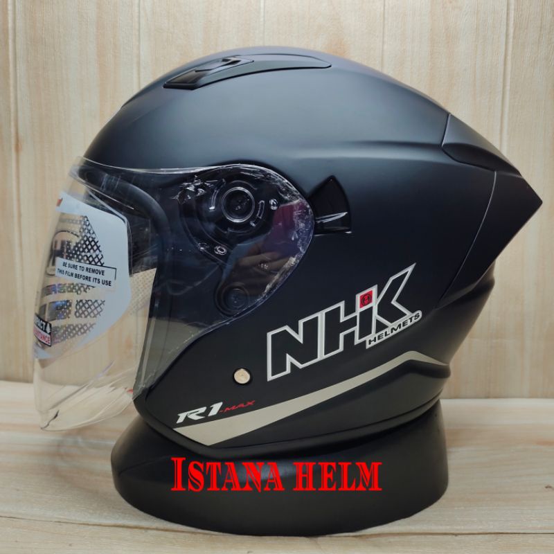Jual HELM NHK R1 MAX SOLID DOUBLE VISOR | ORIGINAL HELMET | Shopee ...