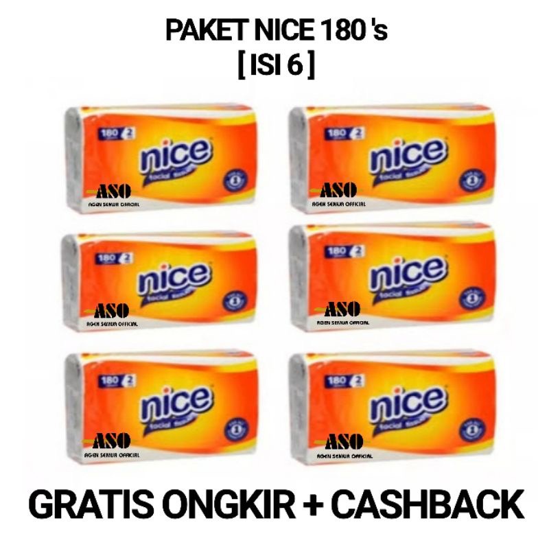Jual Tisu Tissue Nice 180 Sheet | Shopee Indonesia