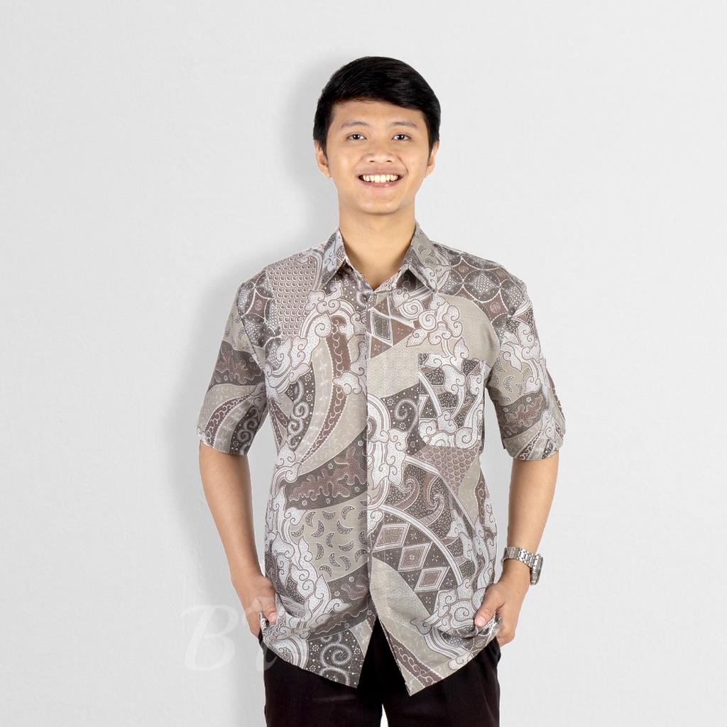 Jual BATIK TRUSMI Hem Pria Kemeja Kerja Batik Pria Lengan Pendek Motif ...