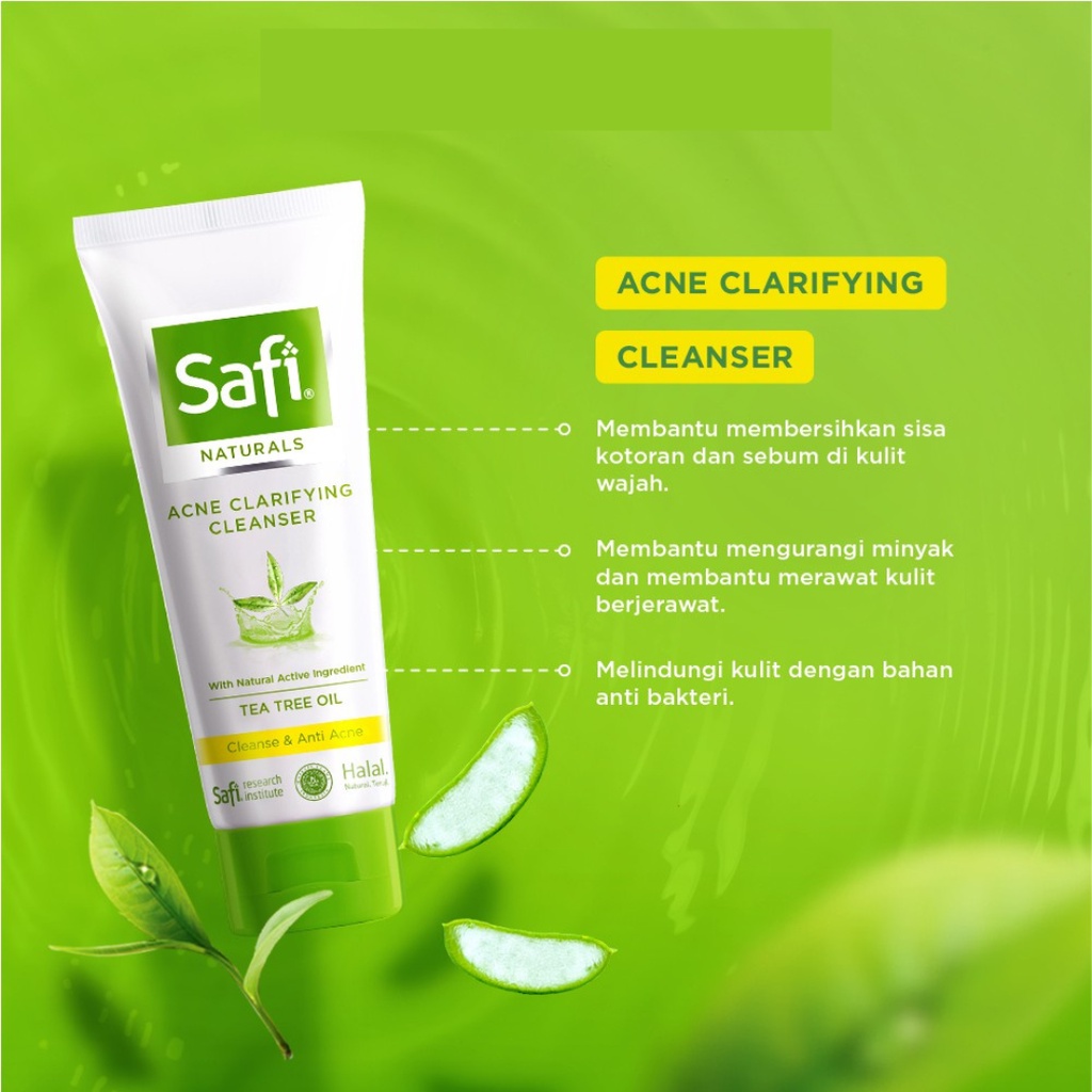 Jual Safi Naturals Clarifying CLeanser Tea Tree Oil | Shopee Indonesia